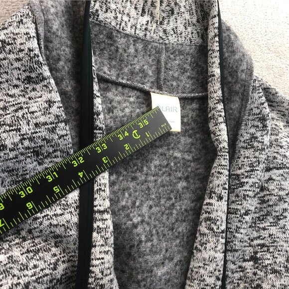 Blair Womens Cardigan Sweater 2XL Heather Gray Open Front Knit Cozy Casual - Picture 7 of 12